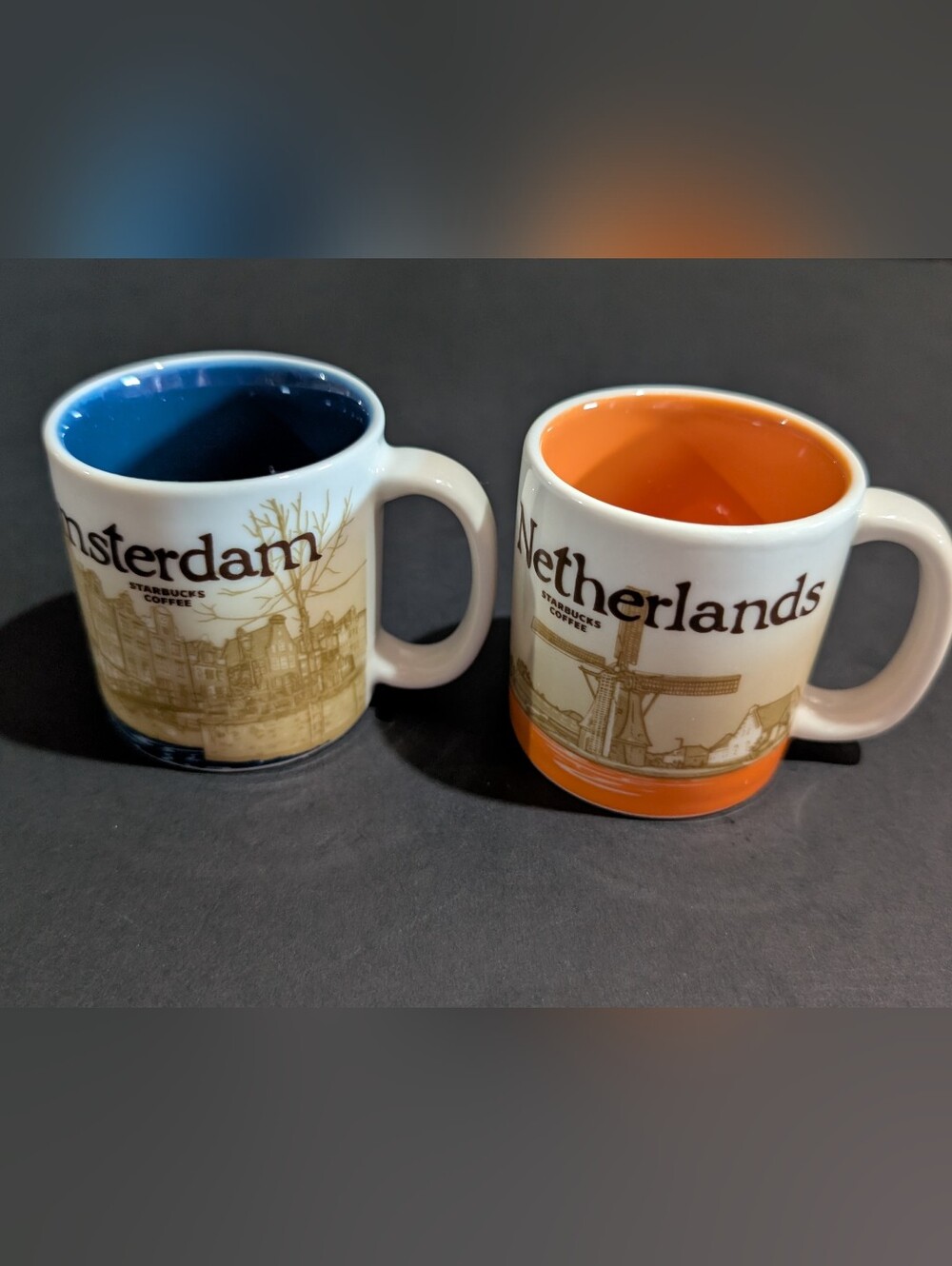 2 Starbucks Mugs Netherlands Amsterdam  3oz Demitasse Espresso Mug Set 2012